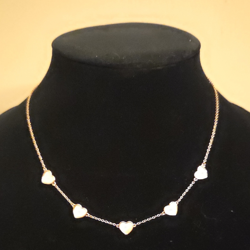 Pura Vida Rose Gold Tone Pink Heart Necklace